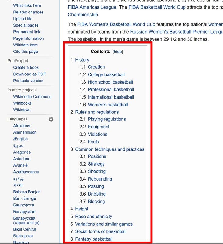 بخشبندی موضوعات مرتبط ویکیپدیا